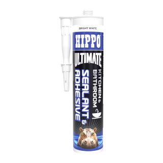 Hippo Ultimate Kitchen & Bathroom Sealant/Adhesive Bright White 290ml